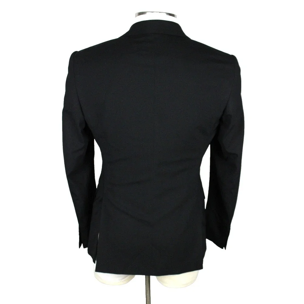 Emporio Armani Blazer 38 R (48 EU) Mens Black Wool M Line Slim Fit Sport Coat